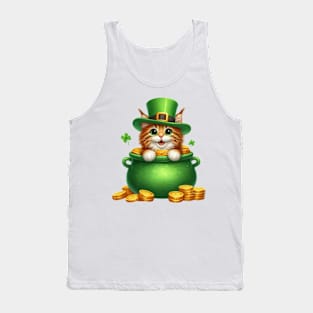 St Patricks Day Maine Coon Cat Tank Top